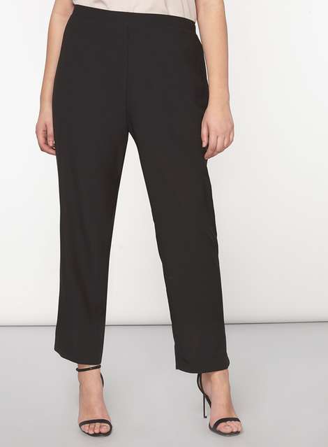 DP Curve Black Matte Tapered Trousers